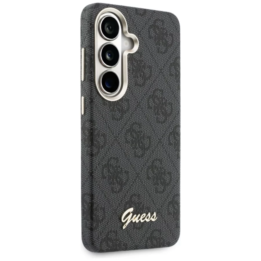 Etui Guess 4G Script MagSafe na Samsung Galaxy S26 - czarny
