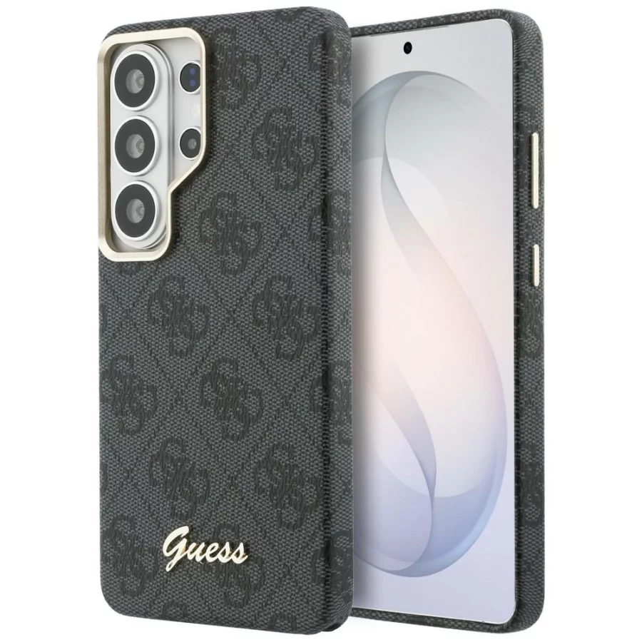 Etui Guess 4G Script MagSafe na Samsung Galaxy S26 Ultra - czarne