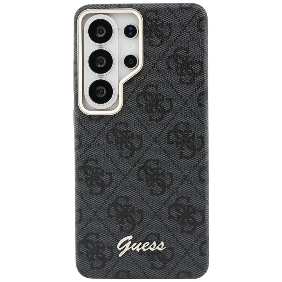 Etui Guess 4G Script MagSafe na Samsung Galaxy S26 Ultra - czarne