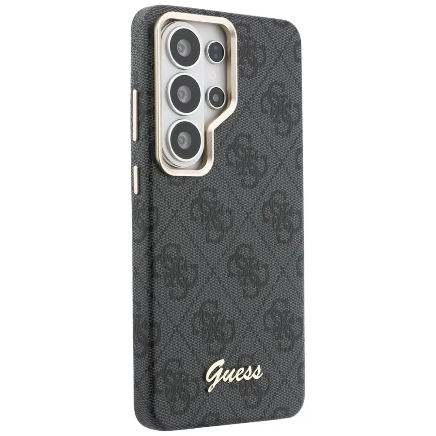 Etui Guess 4G Script MagSafe na Samsung Galaxy S26 Ultra - czarne