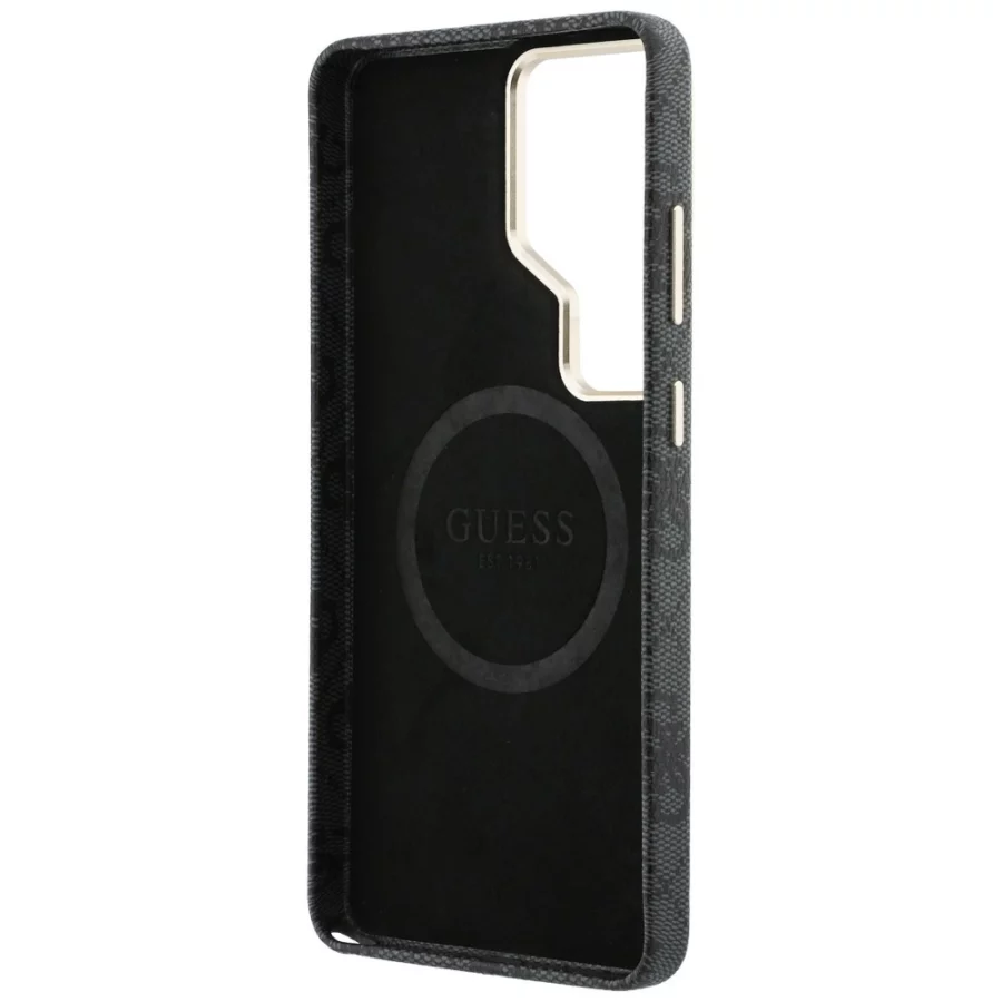 Etui Guess 4G Script MagSafe na Samsung Galaxy S26 Ultra - czarne