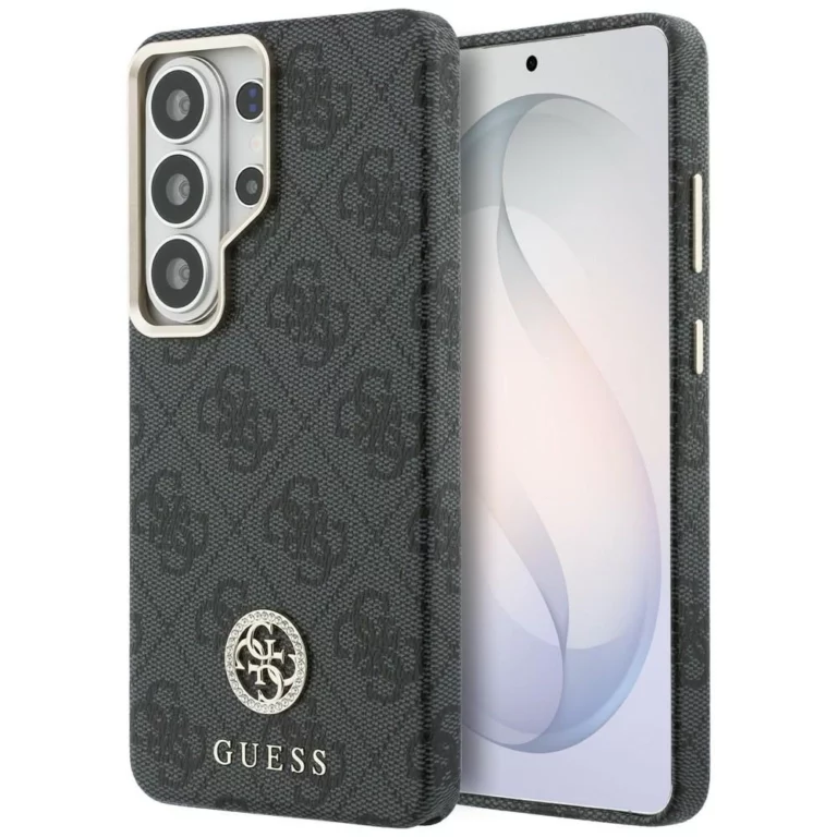 Etui Guess 4G Rhinestone Round Logo MagSafe na Samsung Galaxy S26 Ultra - czarne