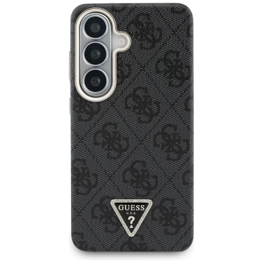 Etui Guess 4G Triangle Logo MagSafe na Samsung Galaxy S26 - czarne