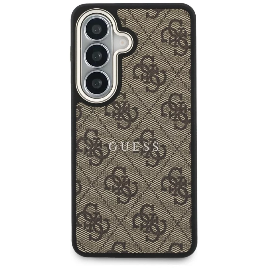 Etui Guess 4G Embossed Ring MagSafe na Samsung Galaxy S26 Plus - brązowe