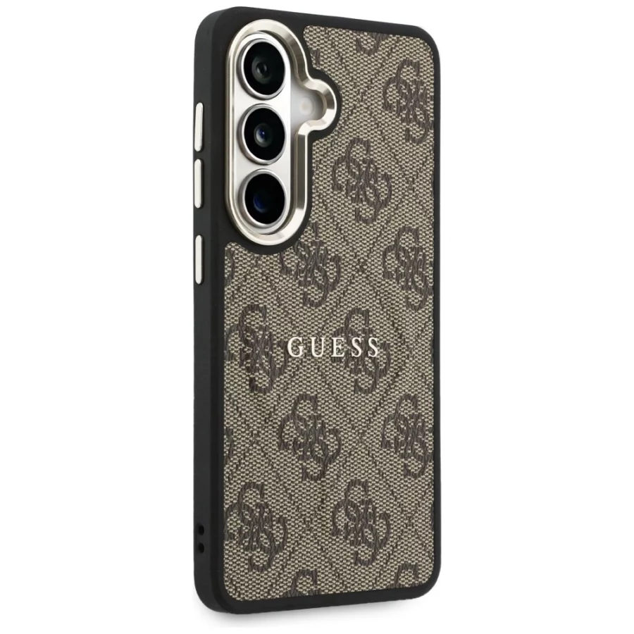 Etui Guess 4G Embossed Ring MagSafe na Samsung Galaxy S26 Plus - brązowe