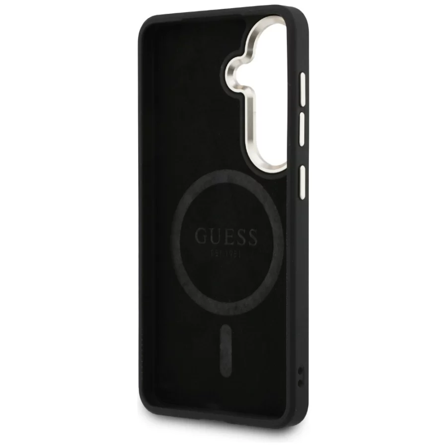Etui Guess 4G Embossed Ring MagSafe na Samsung Galaxy S26 Plus - brązowe