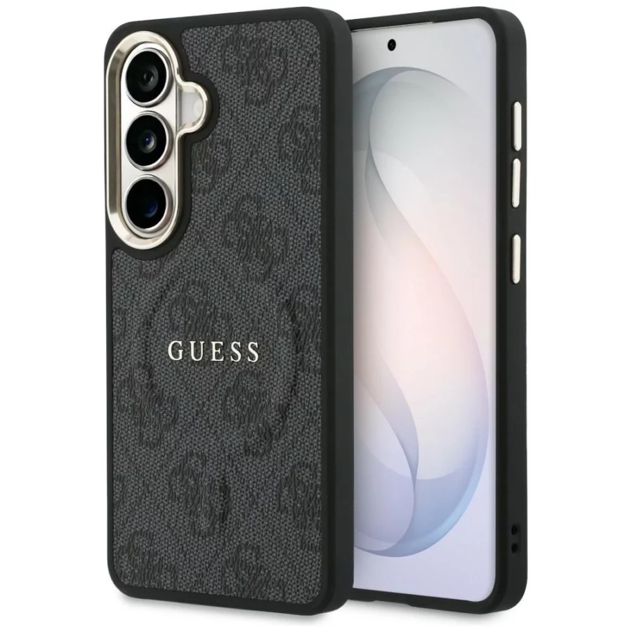 Etui Guess 4G Embossed Ring MagSafe na Samsung Galaxy S26+ - czarne