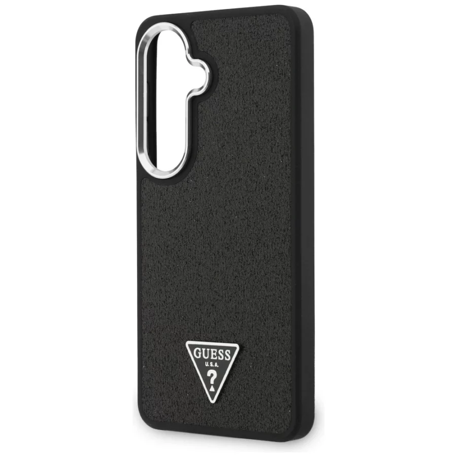 Etui Guess Fixed Glitter Triangle MagSafe na Samsung Galaxy S26 - czarne