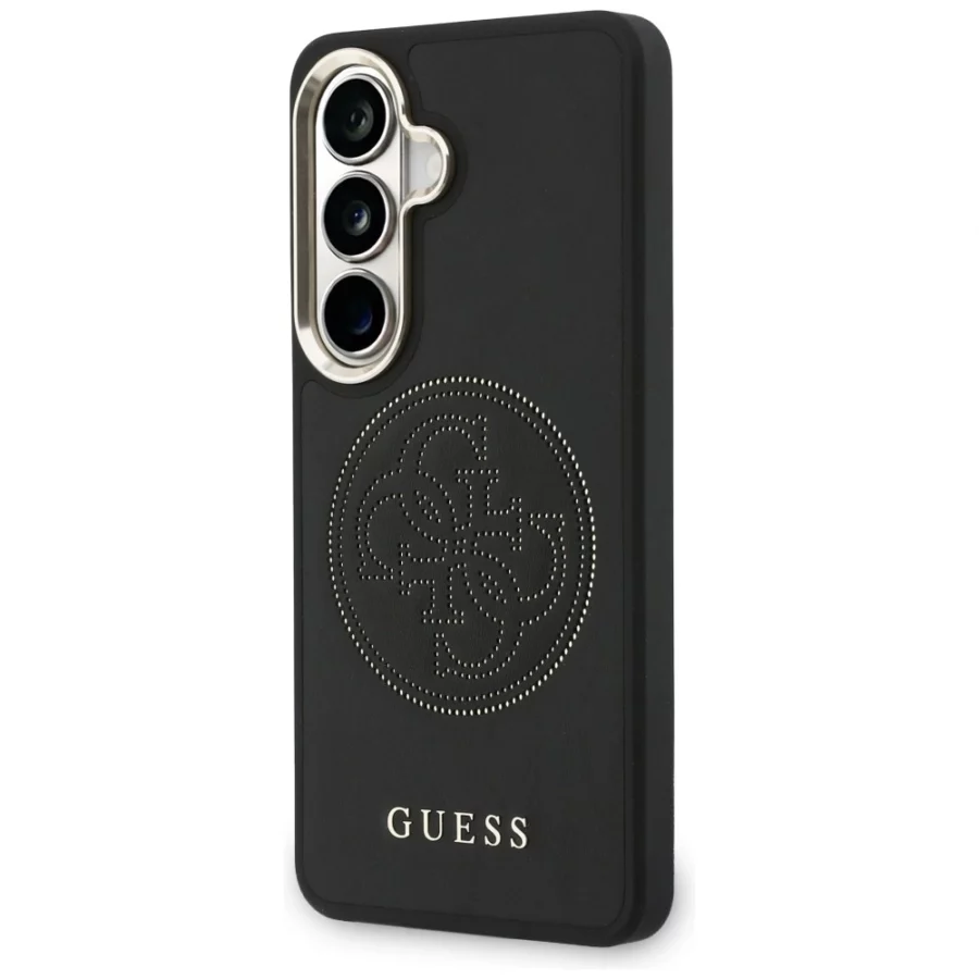 Etui Guess Perforated Logo MagSafe na Samsung Galaxy S26 - czarne