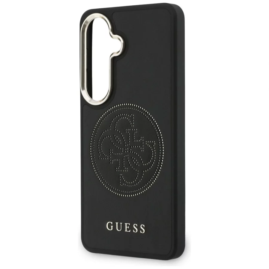 Etui Guess Perforated Logo MagSafe na Samsung Galaxy S26 - czarne