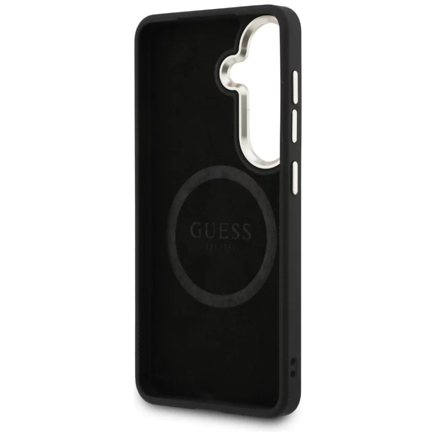 Etui Guess Perforated Logo MagSafe na Samsung Galaxy S26 - czarne