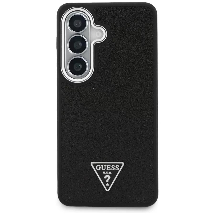 Etui Guess Fixed Glitter Triangle MagSafe na Samsung Galaxy S26+ - czarne