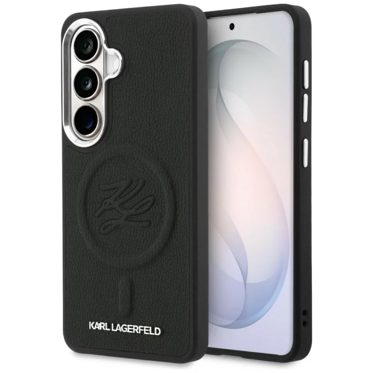 Etui Karl Lagerfeld Embossed Ring Initials MagSafe na Samsung Galaxy S26 - czarne