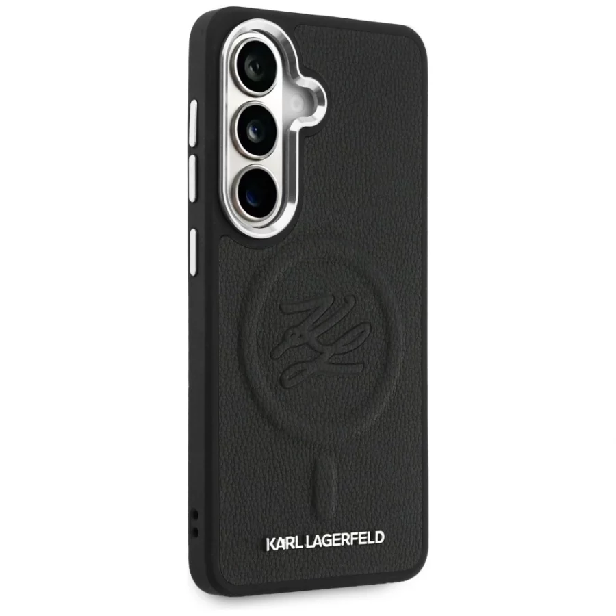 Etui Karl Lagerfeld Embossed Ring Initials MagSafe na Samsung Galaxy S26 - czarne