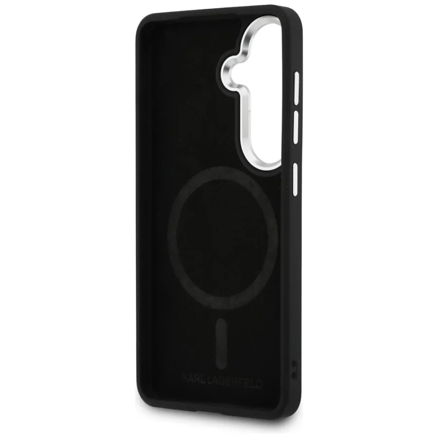 Etui Karl Lagerfeld Embossed Ring Initials MagSafe na Samsung Galaxy S26 - czarne