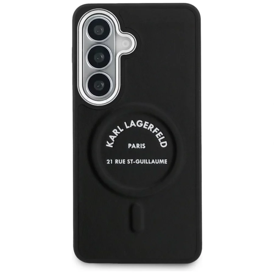 Etui Karl Lagerfeld Embossed Ring RSG Logo MagSafe na Samsung Galaxy S26 - czarne