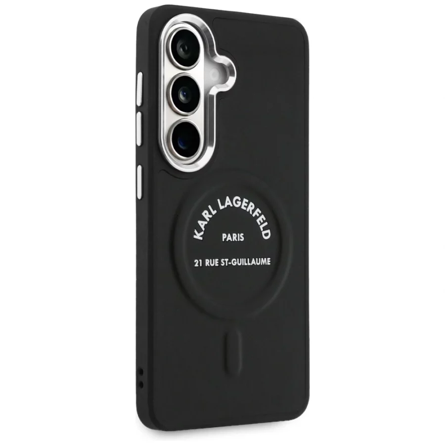 Etui Karl Lagerfeld Embossed Ring RSG Logo MagSafe na Samsung Galaxy S26 - czarne