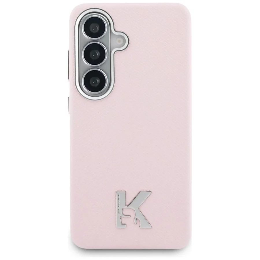 Etui Karl Lagerfeld K Metal Logo MagSafe na Samsung Galaxy S26 - różowe