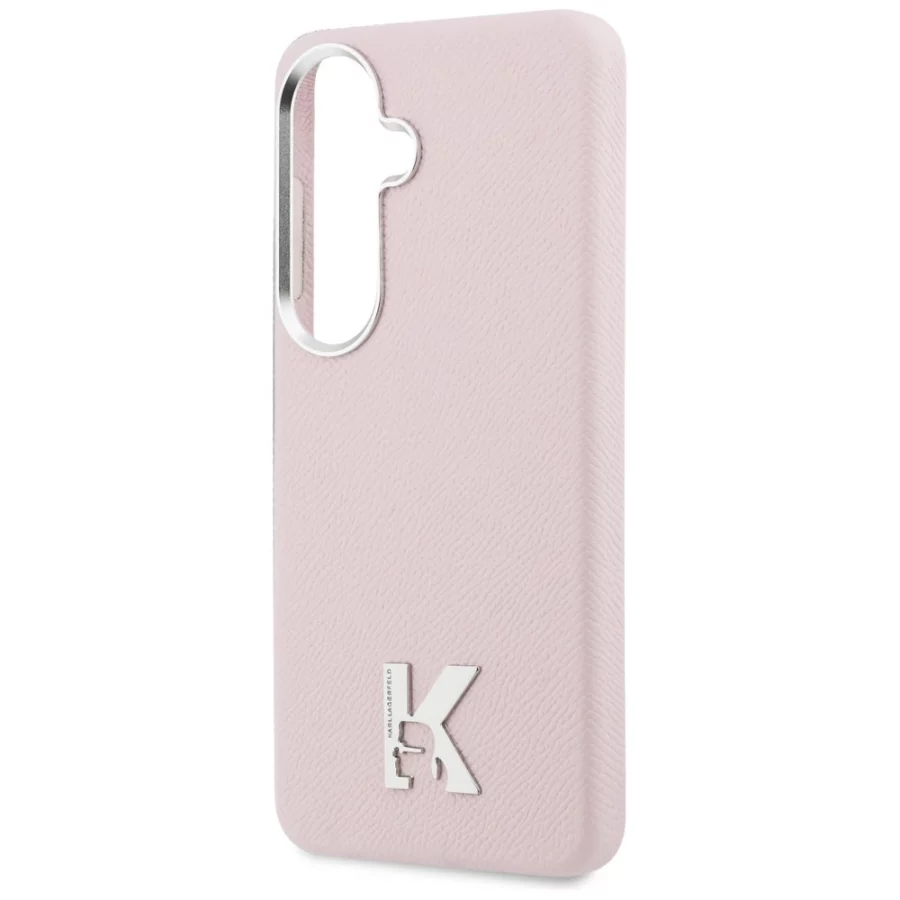Etui Karl Lagerfeld K Metal Logo MagSafe na Samsung Galaxy S26 - różowe