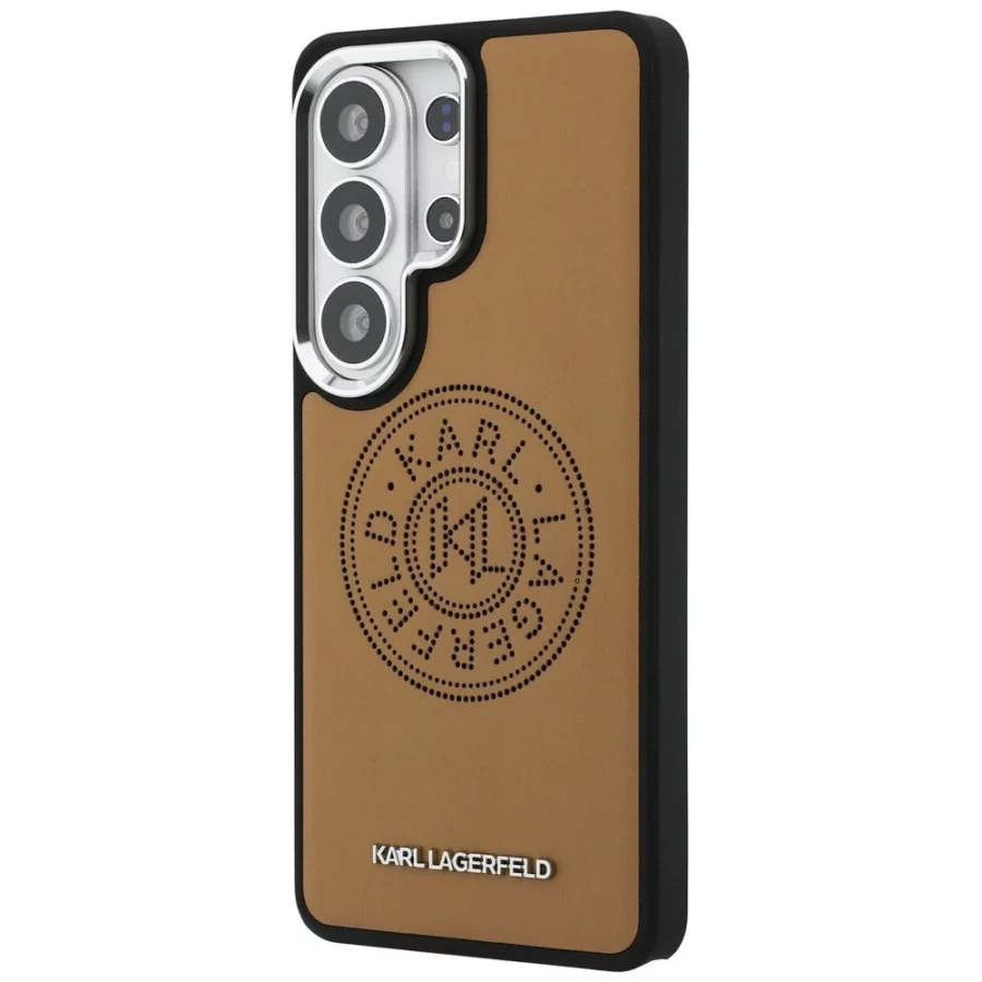 Etui Karl Lagerfeld Perforated KL MagSafe na Samsung Galaxy S26 Ultra - brązowe