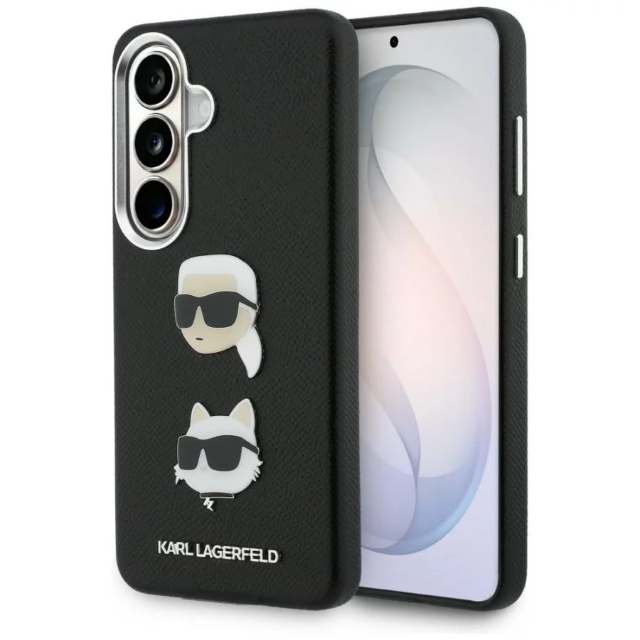 Etui Karl Lagerfeld Saffiano Double Heads Metal na Samsung Galaxy S26 - czarne