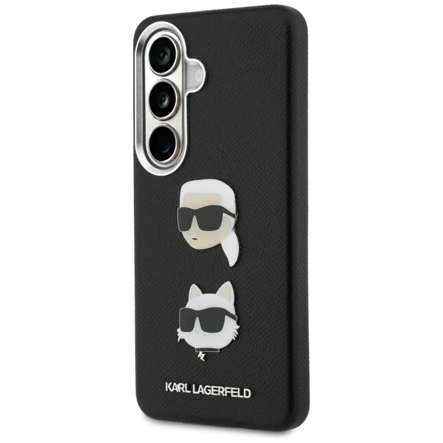 Etui Karl Lagerfeld Saffiano Double Heads Metal na Samsung Galaxy S26 - czarne