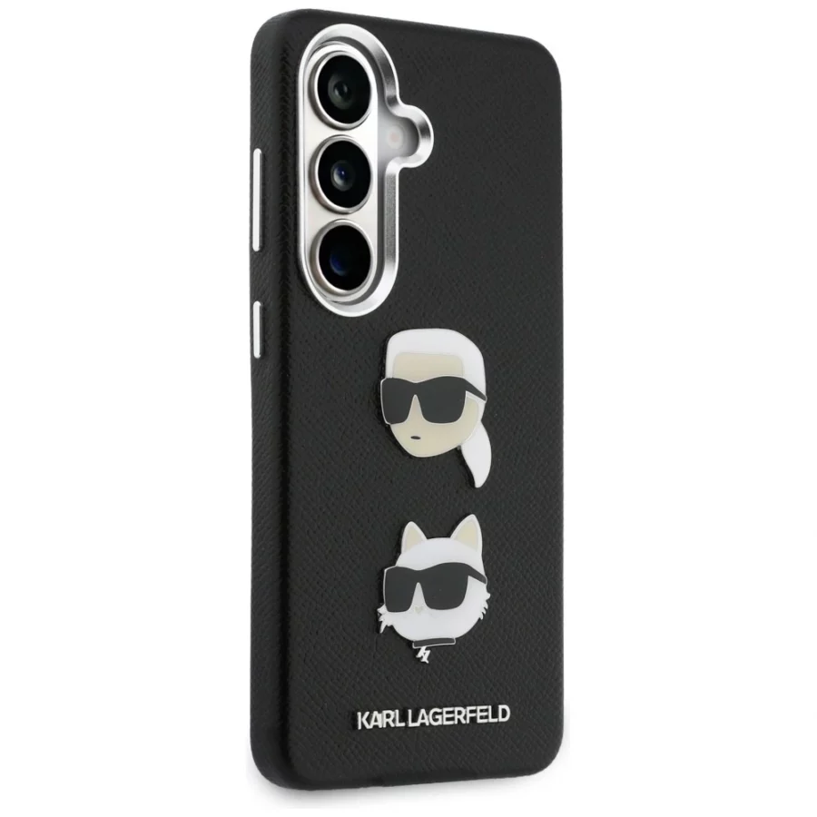 Etui Karl Lagerfeld Saffiano Double Heads Metal na Samsung Galaxy S26 - czarne