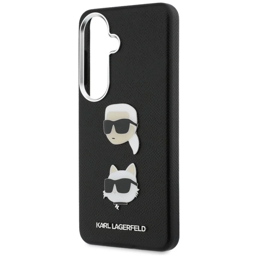 Etui Karl Lagerfeld Saffiano Double Heads Metal na Samsung Galaxy S26 - czarne