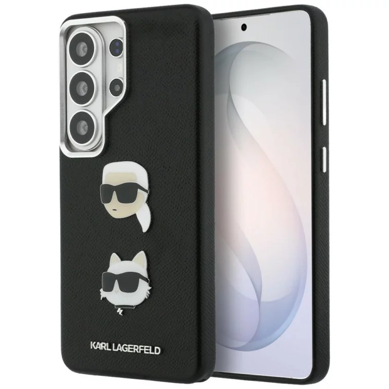 Etui Karl Lagerfeld Saffiano Double Heads Metal na Samsung Galaxy S26 Ultra - czarne