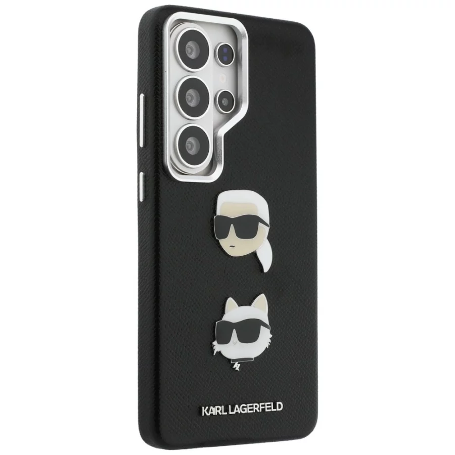Etui Karl Lagerfeld Saffiano Double Heads Metal na Samsung Galaxy S26 Ultra - czarne