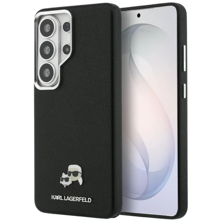 Etui Karl Lagerfeld Saffiano KC Metal Logo MagSafe na Samsung Galaxy S26 Ultra - czarne