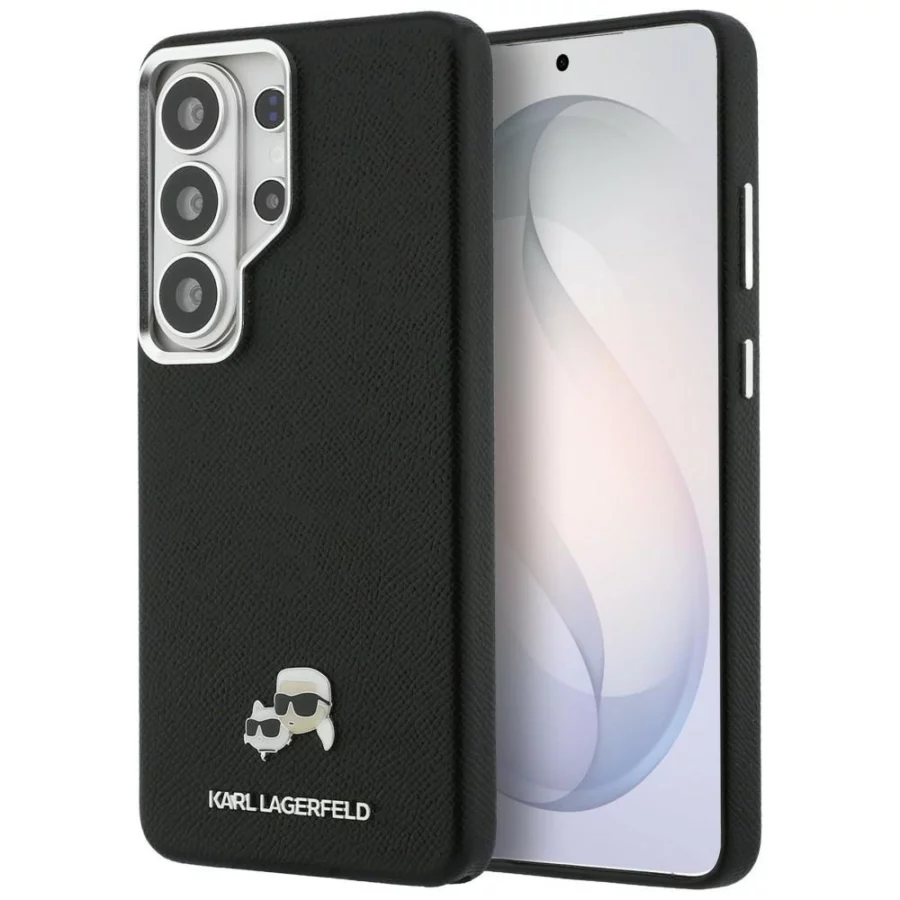 Etui Karl Lagerfeld Saffiano KC Metal Logo MagSafe na Samsung Galaxy S26 Ultra - czarne