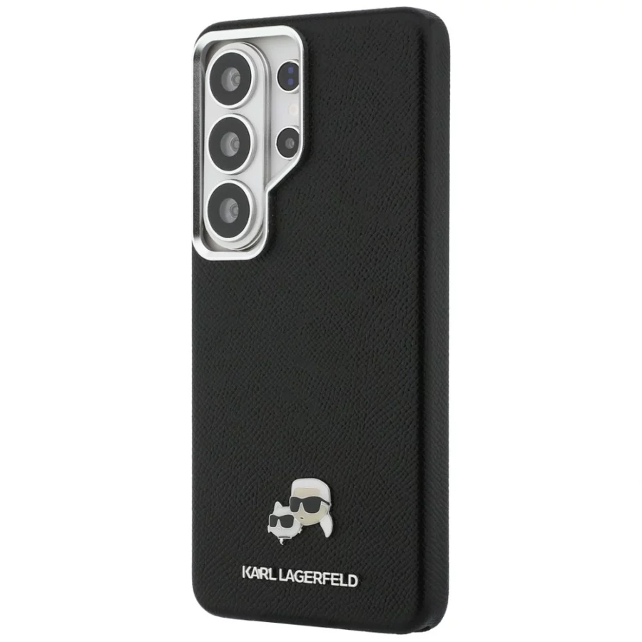Etui Karl Lagerfeld Saffiano KC Metal Logo MagSafe na Samsung Galaxy S26 Ultra - czarne
