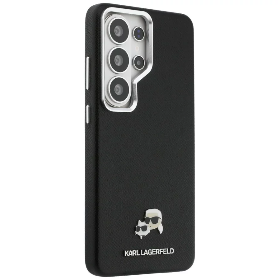 Etui Karl Lagerfeld Saffiano KC Metal Logo MagSafe na Samsung Galaxy S26 Ultra - czarne