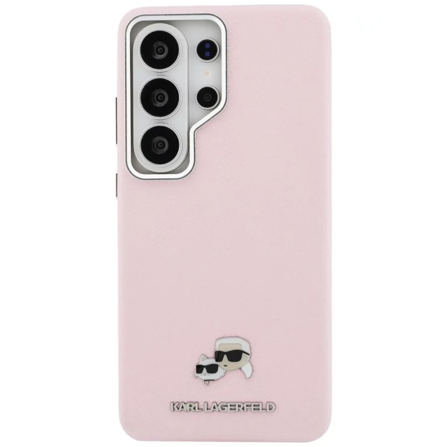 Etui Karl Lagerfeld Saffiano KC Metal Logo MagSafe na Samsung Galaxy S26 Ultra - różowe