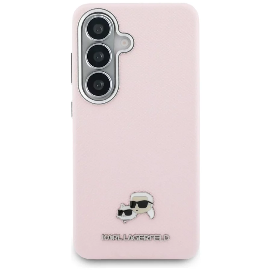 Etui Karl Lagerfeld Saffiano KC Metal Logo MagSafe na Samsung Galaxy S26+ - różowe