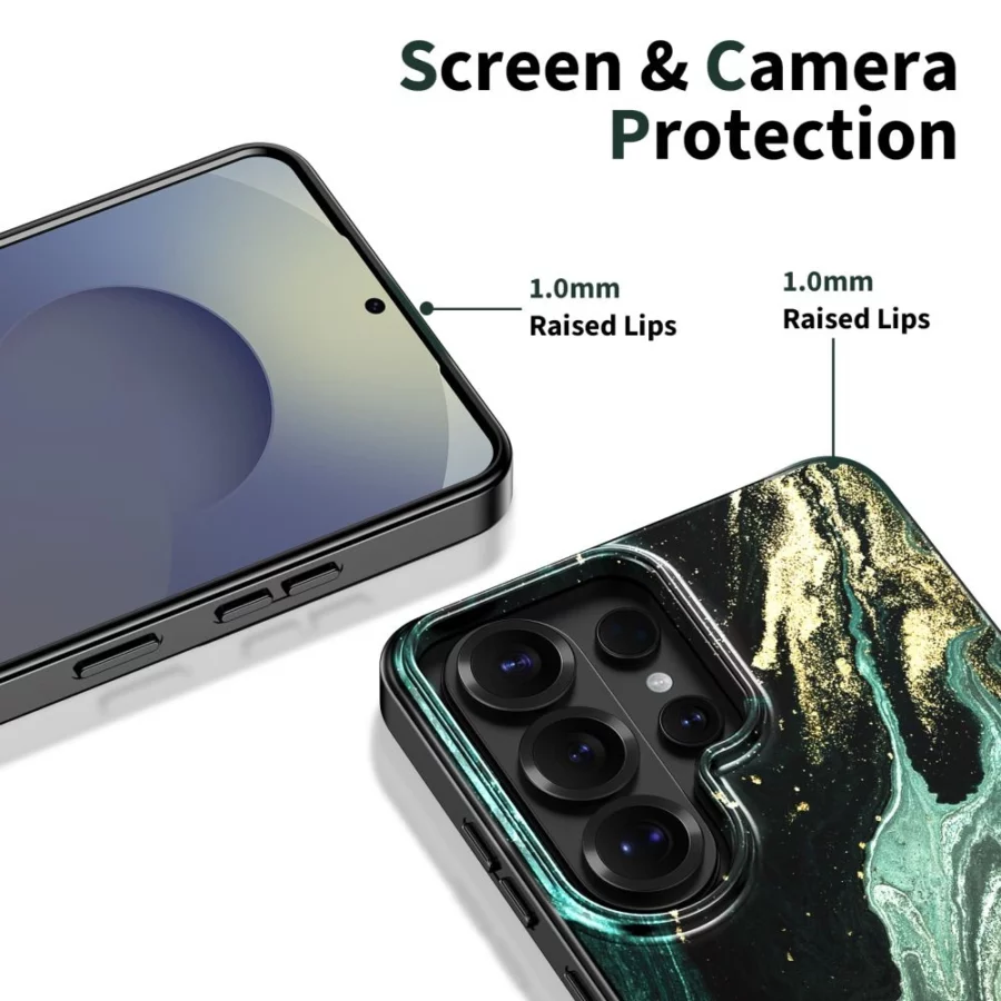 Etui Tech-Protect Lamano MagSafe na Samsung Galaxy S26 Ultra - czarno-zielone