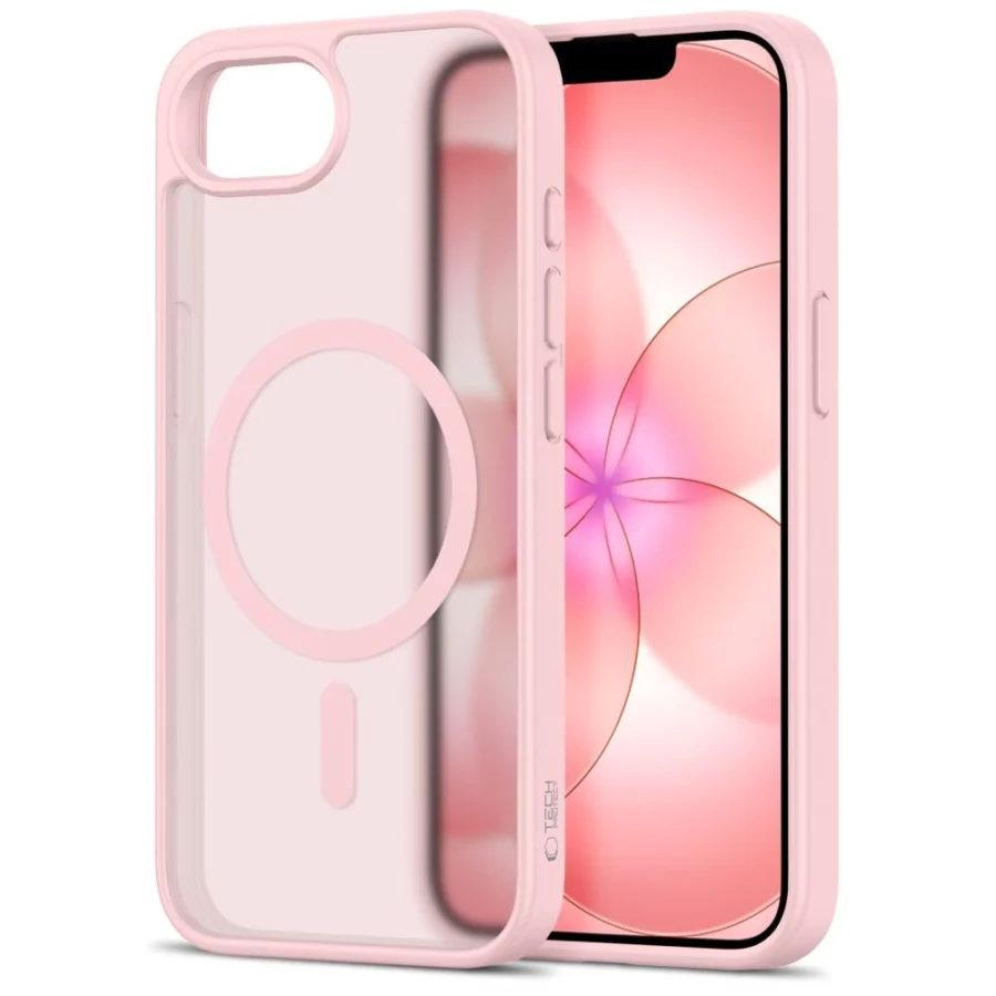 Etui Tech-Protect BasicMag MagSafe na iPhone 16e / 17e - różowe matowe