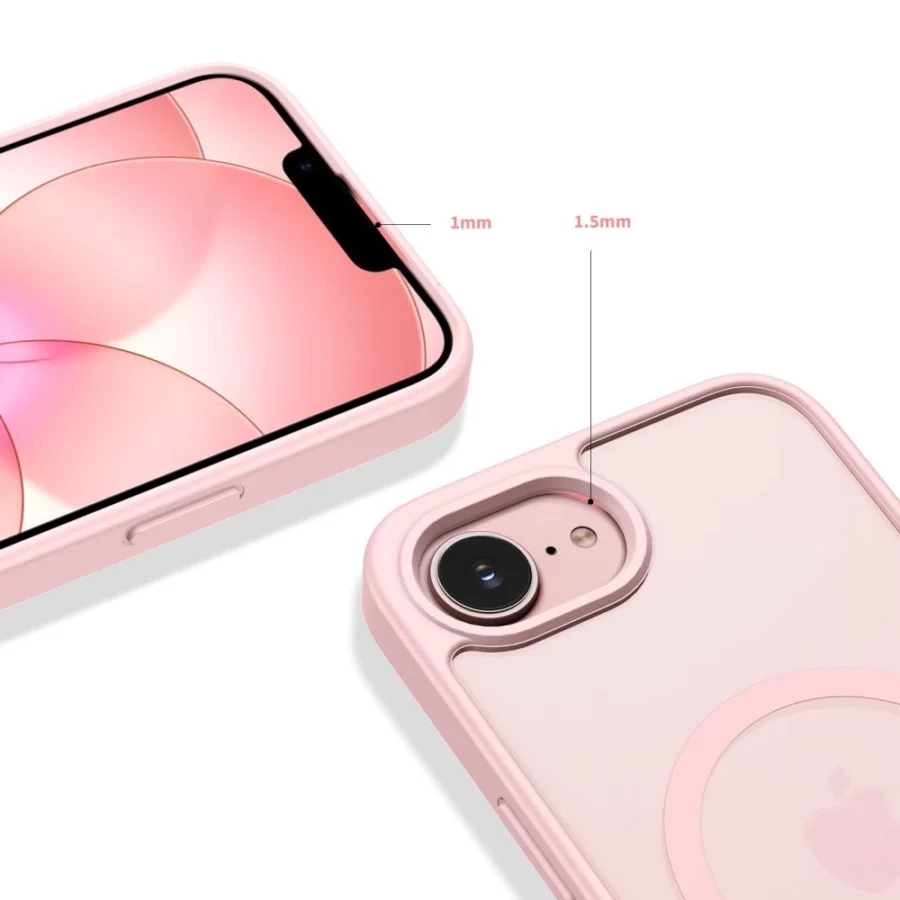 Etui Tech-Protect BasicMag MagSafe na iPhone 16e / 17e - różowe matowe