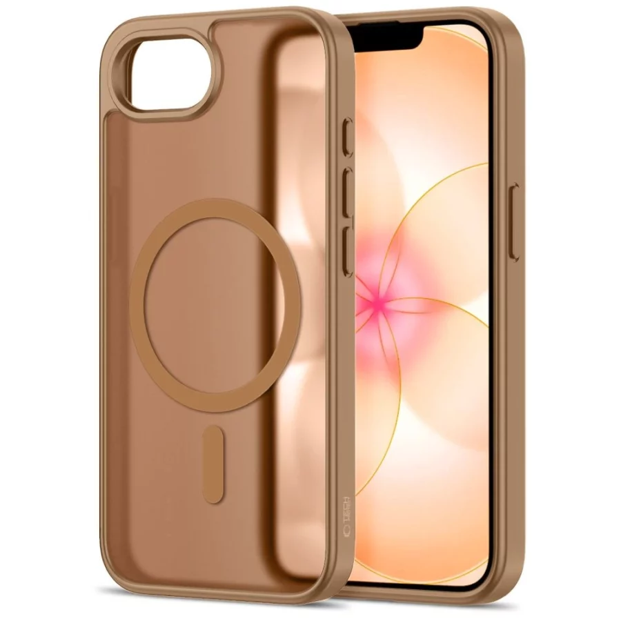 Etui Tech-Protect BasicMag MagSafe na iPhone 16e / 17e - brązowe