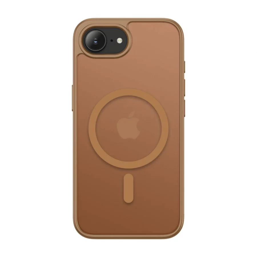 Etui Tech-Protect BasicMag MagSafe na iPhone 16e / 17e - brązowe