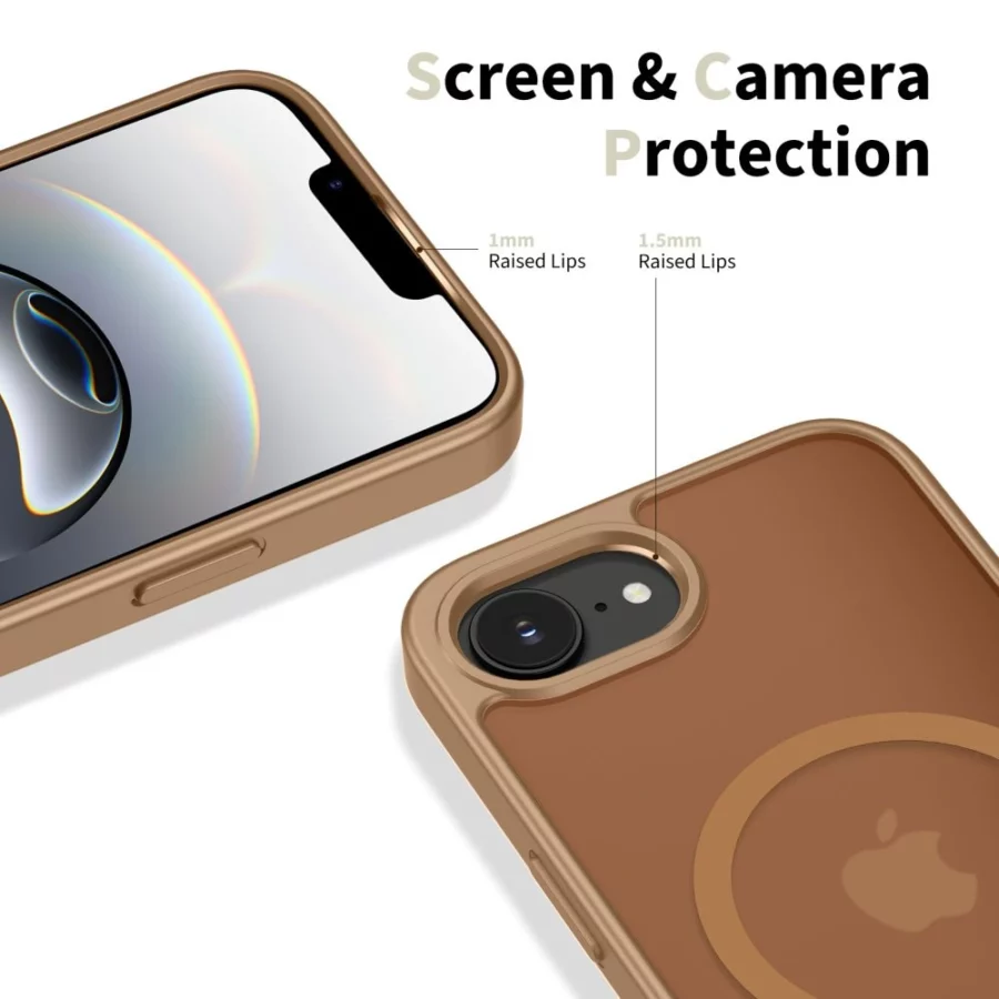 Etui Tech-Protect BasicMag MagSafe na iPhone 16e / 17e - brązowe