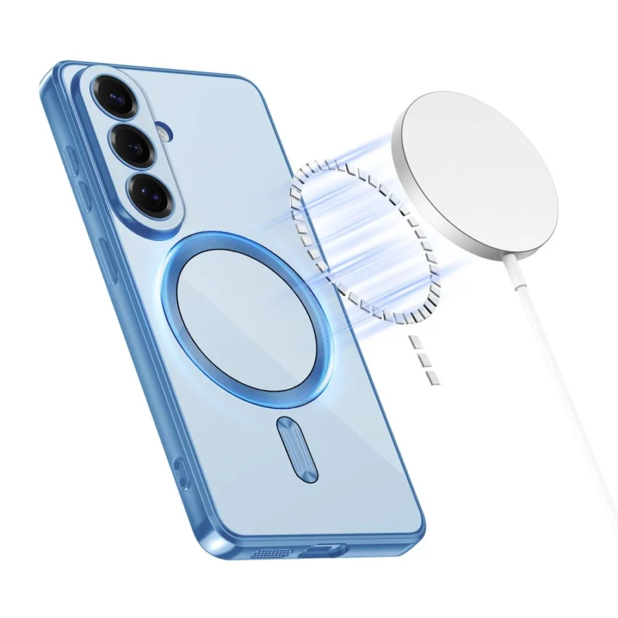 Etui Tech-Protect MagFlex MagSafe na Samsung Galaxy S26 - przezroczysto-niebieskie