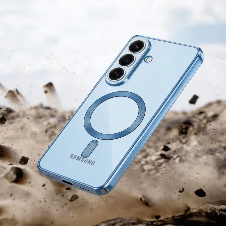 Etui Tech-Protect MagFlex MagSafe na Samsung Galaxy S26 - przezroczysto-niebieskie