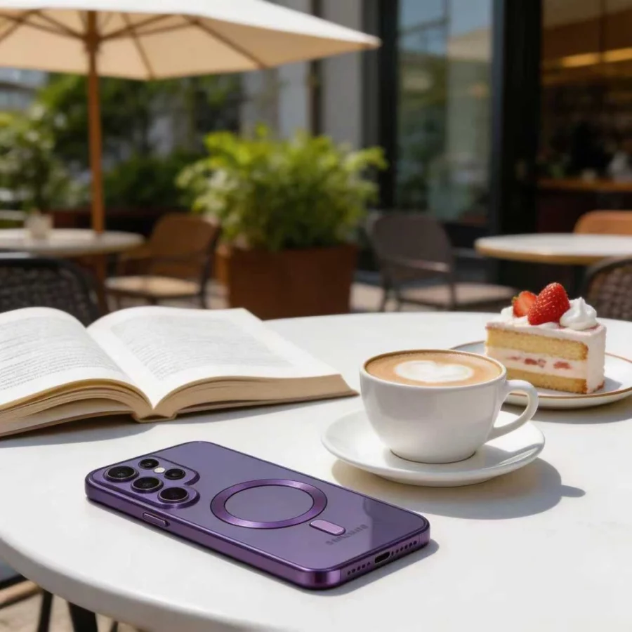 Etui Tech-Protect MagFlex MagSafe na Samsung Galaxy S26 Ultra - przezroczysto-fioletowe