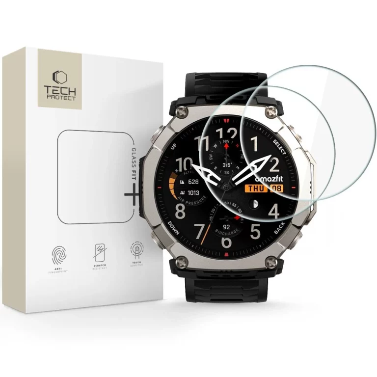Szkło hartowane Tech-Protect Glass Fit+ 2-Pack na Amazfit T-Rex Ultra 2