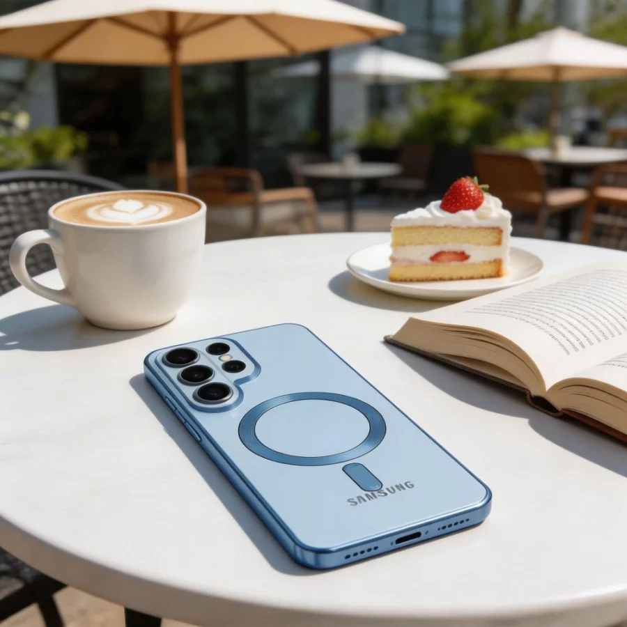 Etui Tech-Protect MagFlex na Samsung Galaxy S26 Ultra - przezroczysto-niebieskie