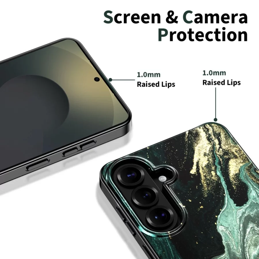 Etui Tech-Protect Lamano MagSafe na Samsung Galaxy A57 5G - czarno-zielone