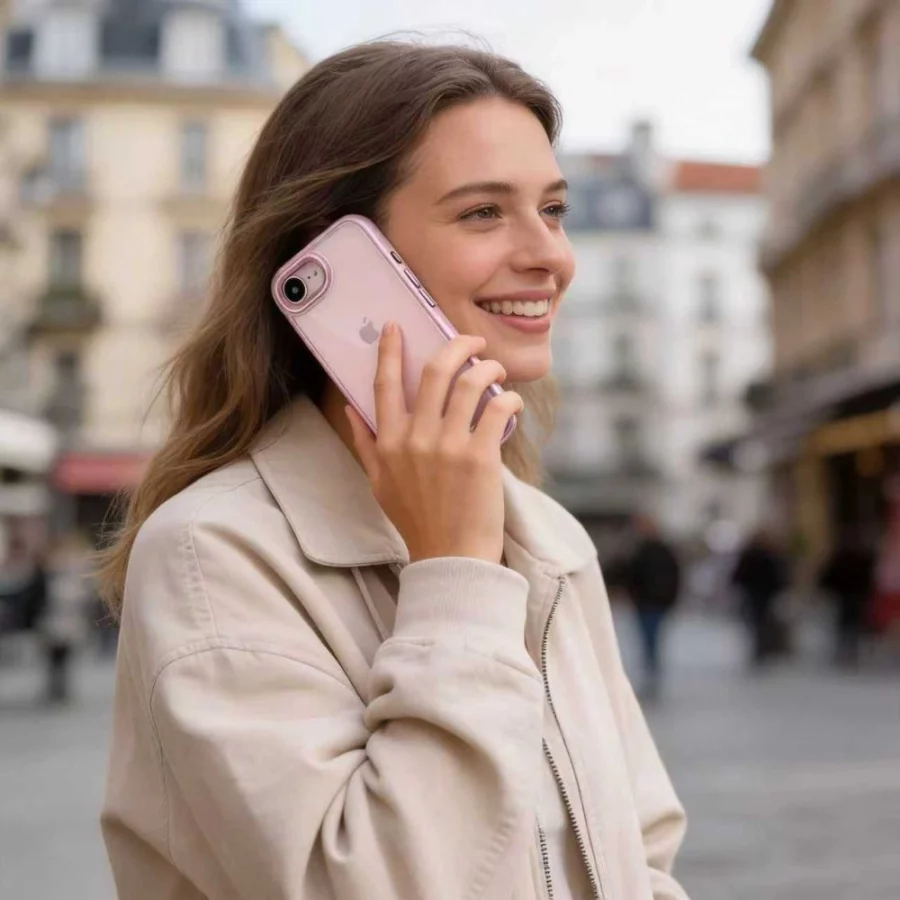 Etui Tech-Protect Magmat na iPhone 16e / 17e - przezroczysto-różowe