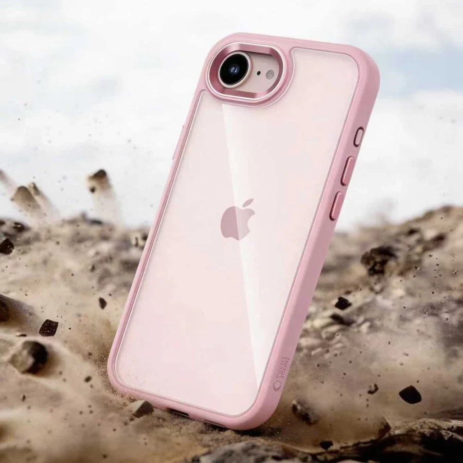 Etui Tech-Protect Magmat na iPhone 16e / 17e - przezroczysto-różowe